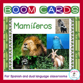 Spanish Mammal Vocabulary Boom Cards for Digital Learning