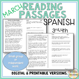 Spanish March Reading Comprehension Passages 3rd 4th Compr