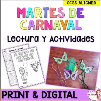Preview of Spanish Mardi Gras - Activities - Martes de carnaval - Google Classroom