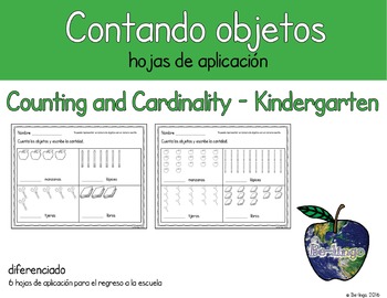 Preview of Spanish Math - Counting Objects to Represent Numbers Back to School Freebie