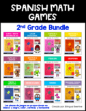 Spanish Math Games Bundle/2nd Grade Math Games