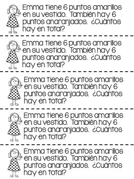 spanish math journal prompts for 1st and 2nd grades addition tpt