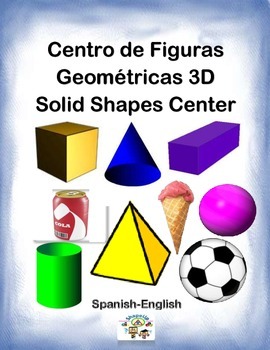 Preview of Spanish Math Solid Shapes / Figuras Geometricas 3D in a Station / Center Act.