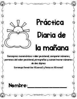 Preview of Spanish Math Spiral Review/Morning Work