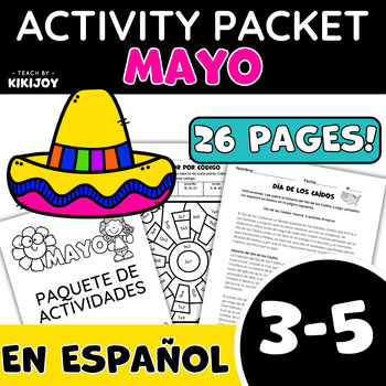 Preview of Spanish May Morning Work No Prep Independent Activity Packet 3rd-5th