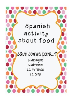 Preview of Spanish Meals  and Food Activity: What do you have for...?