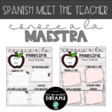 Spanish Meet the Teacher Single Page Templates for PPt or 
