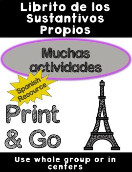 Preview of Spanish Mini Activity Book of Proper Nouns (Sustantivos Propios)