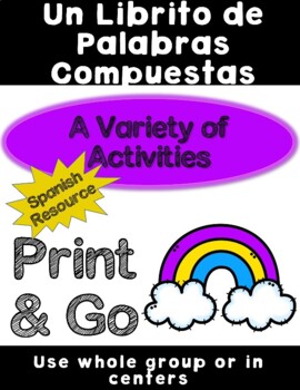 Preview of Spanish Mini Activity book of Compound Words (Palabras Compuestas)