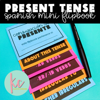 Preview of Spanish Mini Flipbook: Present Tense (WITHOUT VOSOTROS)