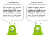 Spanish Monster Family - Practice family members, numbers,
