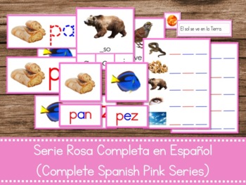 Preview of Serie Rosa en Español (Pink Series in Spanish) Montessori