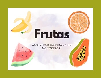 Preview of Spanish Montessori Matching Cards (Fruits): Tarjetas de Montessori