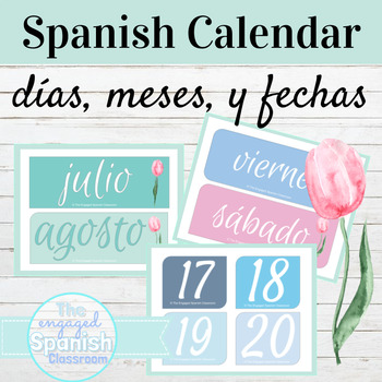 Preview of Spanish Classroom Decor | Calendar Display