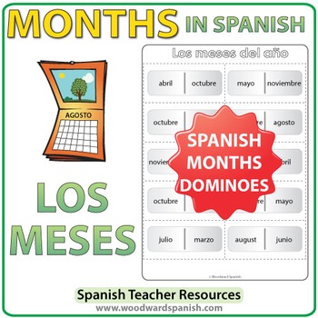 Spanish Months Dominoes by Woodward Education | Teachers Pay Teachers