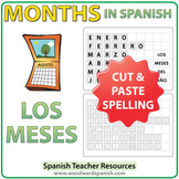 Spanish Months Spelling - Cut and Paste Activity