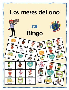 Los Días-Los Meses-Las Estaciones en Inglés Bingo Card