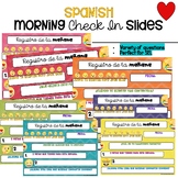 Spanish Morning Check In Slides | SEL❤️| Distance Learning