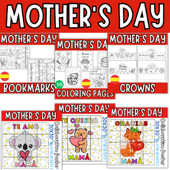 Preview of Spanish Mother's Day Activities & Crafts BUNDLE | Spanish Crafts
