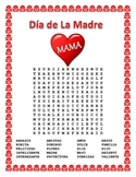 Spanish Mother's Day - Word Search and Cross Word Puzzle-D