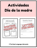 Spanish Mother's Day Writing Worksheets - actividades día 