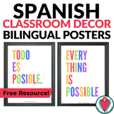 Spanish Motivational Classroom Decor - Todo es Posible Quo