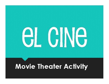 Spanish Movie Theater Activity by The Profe Store LLC | TPT