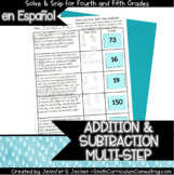 Spanish Multi Step Addition and Subtraction Problems | Sol