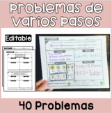 Spanish Multi-step Word Problems |Problemas de varios pasos