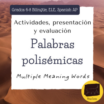 Preview of Polisemia - Spanish Multiple Meaning Words Lesson+Inquiry Activities+Quiz