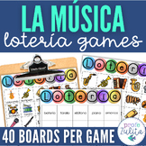 Spanish Music Vocabulary Lotería Game - La música BINGO
