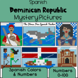 Spanish DOMINICAN REPUBLIC Mystery Pictures Color By Number