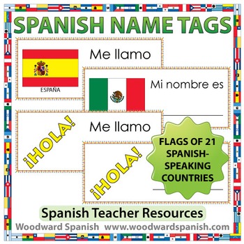 Hola, mi nombre es ___ Name Tag. The Spanish version of the popular “My  Name Is ___” tag. Fully editable online template.