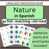 Spanish Nature Games Printable Cards and Sentence Stems