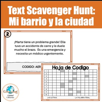 Preview of Spanish Neighborhood and City Text Scavenger Hunt / Mi barrio y ciudad
