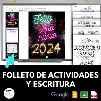 Preview of Spanish New Year Activities 2024 Digital |  Actividades de Año Nuevo 2024