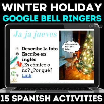 Preview of Spanish New Year Navidad Bell Ringers Spanish Winter Holidays Slides el invierno