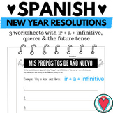 Spanish New Year Resolutions Worksheets - Spanish Grammar 