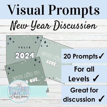 Preview of Spanish New Year Visual Discussion Prompts | Opener Images Set 4