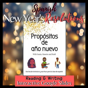 Preview of Spanish New Year's Resolutions Propositos de año nuevo Activities