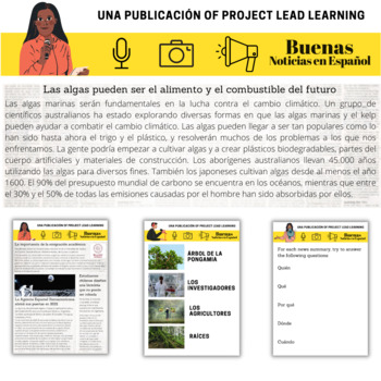 Preview of Spanish Newspaper Issues - Authentic Comprehensible Input: Read + Write