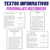 Spanish Nonfiction Passages (Historical Figures) /Textos i