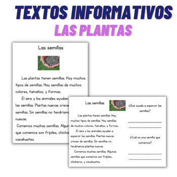 Preview of Spanish Nonfiction Passages (Plants) /Textos informativos (Plantas)