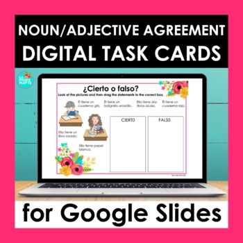 Preview of Spanish Noun Adjective Agreement Google Slides