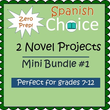 Preview of Spanish Novel Projects: Create a Character Sketch or Design a Class Kahoot