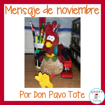 Preview of Spanish November Message - Writing for Dual Language