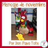 Spanish November Message - Writing for Dual Language