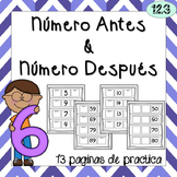 Number Before and Number After {NO PREP} Packet! - Spanish