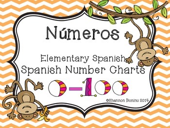 Preview of Spanish Number Charts 0-100