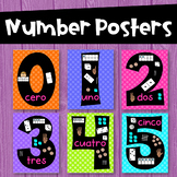 Spanish Number Posters - Anchor Charts 0-20
